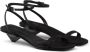 Prada 35mm triangle-heel satin sandals Black - Thumbnail 2