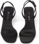 Prada 35mm triangle-heel satin sandals Black - Thumbnail 4