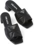 Prada 45mm triangle-logo leather sandals Black - Thumbnail 4