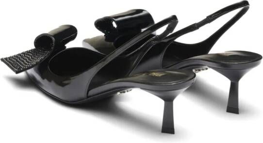 Prada 55mm crystal-embellished slingback pumps Black