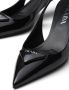 Prada 55mm patent-leather slingback pumps Black - Thumbnail 5