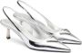 Prada 55mm slingback leather pumps Silver - Thumbnail 2