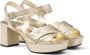 Prada 65mm quilted platform leather sandals Gold - Thumbnail 2