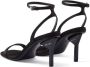 Prada 85mm geometric-heel satin sandals Black - Thumbnail 3