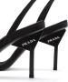 Prada 85mm geometric-heel satin sandals Black - Thumbnail 5
