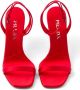 Prada 85mm geometric-heel satin sandals Red - Thumbnail 4