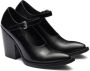 Prada 95mm brushed leather pumps Black - Thumbnail 2