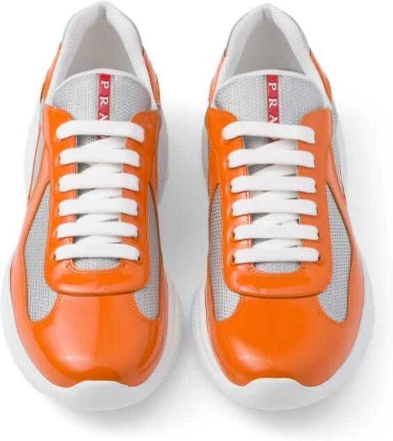 Prada America's Cup leather sneakers Orange