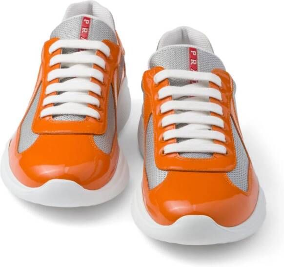 Prada America's Cup leather sneakers Orange