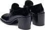 Prada block-heel brushed-leather loafers Black - Thumbnail 3