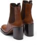 Prada brushed leather 85mm ankle boots Brown - Thumbnail 3