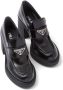 Prada brushed leather 85mm heeled loafers Black - Thumbnail 4