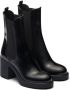 Prada Brushed-Leather 85mm leather boots Black - Thumbnail 2