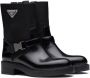 Prada brushed leather and Re-Nylon booties Black - Thumbnail 2