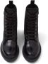 Prada brushed leather lace-up boots Black - Thumbnail 4