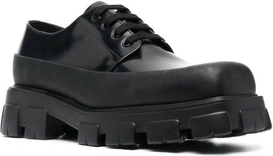 Prada brushed leather Derby shoes Black