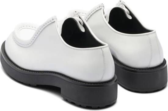 Prada brushed-leather loafers White
