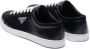 Prada Brushed leather low-top sneakers Black - Thumbnail 3
