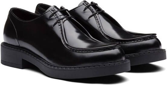 Prada brushed leather Derby shoes Black