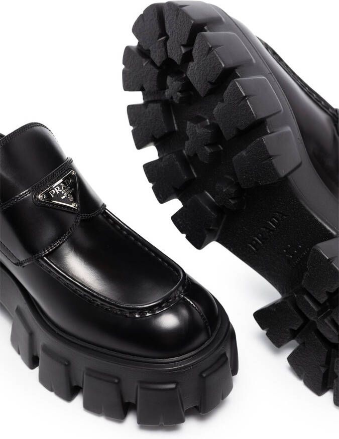 Prada chunky-sole loafers Black