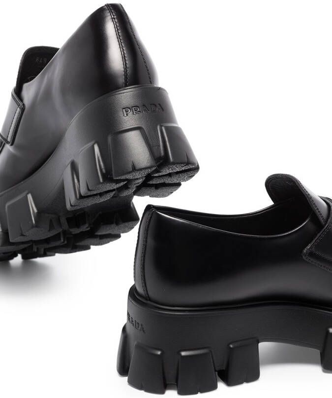 Prada chunky-sole loafers Black