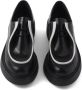 Prada contrast-trim leather lace-up shoes Black - Thumbnail 4