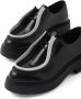 Prada contrast-trim leather lace-up shoes Black - Thumbnail 5