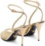 Prada crystal-embellished satin sandals Gold - Thumbnail 3