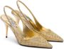 Prada crystal-embellished slingback pumps Gold - Thumbnail 2