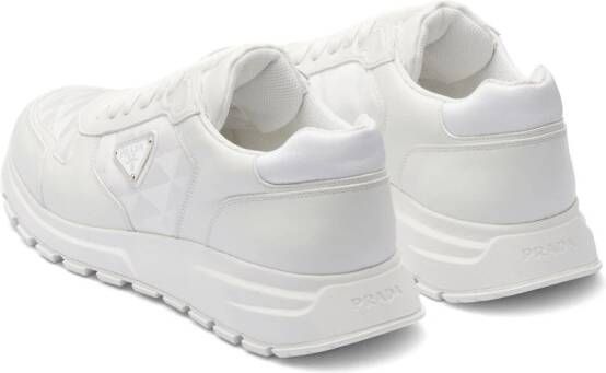 Prada diamond-quilted leather sneakers White
