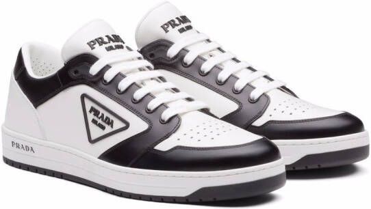 Prada District low-top leather sneakers White