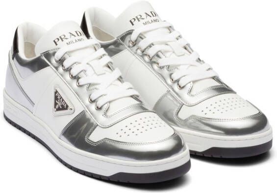 Prada District mirrored-effect sneakers White