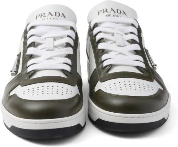 Prada Downtown colour-block leather sneakers White