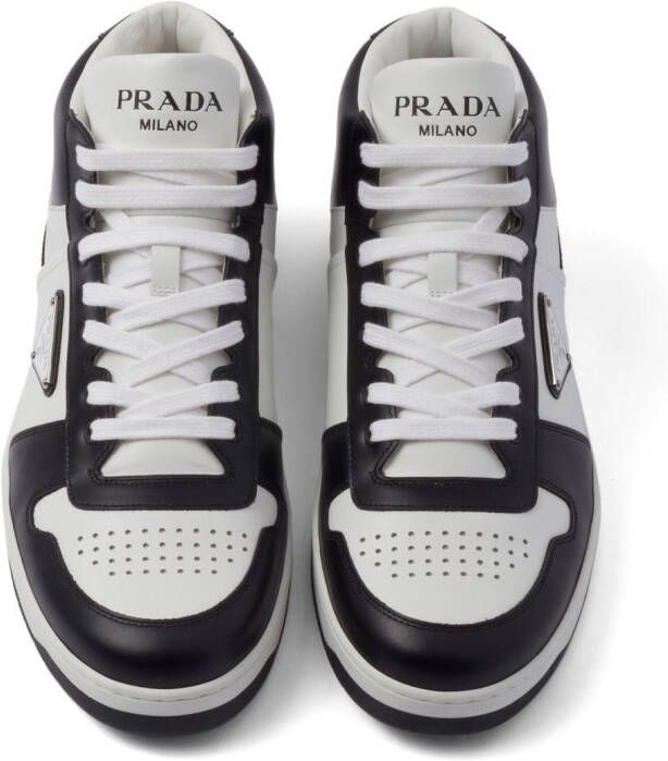 Prada Downtown high-top sneakers White