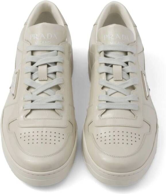 Prada Downtown leather sneakers Neutrals