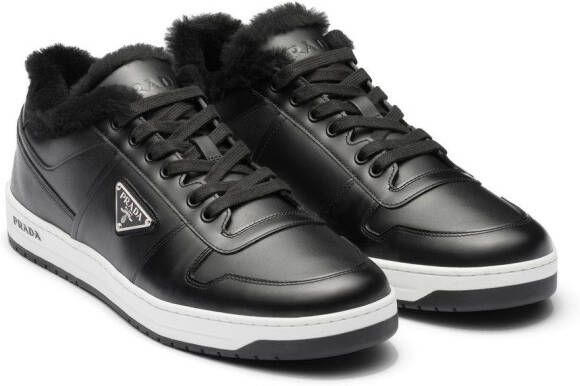 Prada Downtown low-top leather sneakers Black