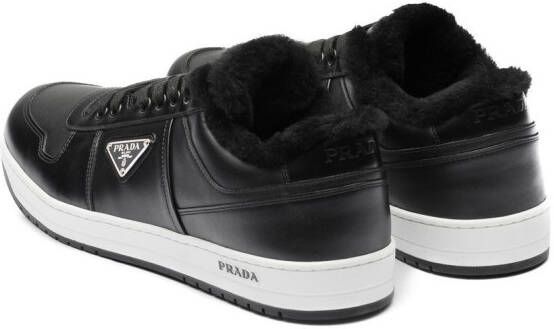Prada Downtown low-top leather sneakers Black
