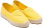 Prada embossed-logo cotton espadrilles Yellow - Thumbnail 2