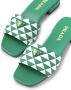 Prada enamel-logo slip-on sandals Green - Thumbnail 5