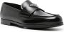 Prada Enamel-triangle leather loafers Black - Thumbnail 2