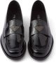 Prada enamel triangle-logo leather loafers Black - Thumbnail 4