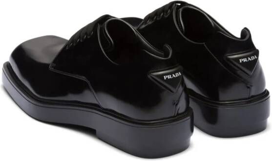 Prada Fender leather Derby shoes Black