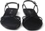 Prada flat leather sandals Black - Thumbnail 5