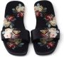 Prada floral-print satin slides Black - Thumbnail 5