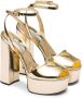 Prada Gold Tone Plateau Platform Sandals - Thumbnail 2