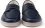 Prada lace-up leather loafers Blue - Thumbnail 3