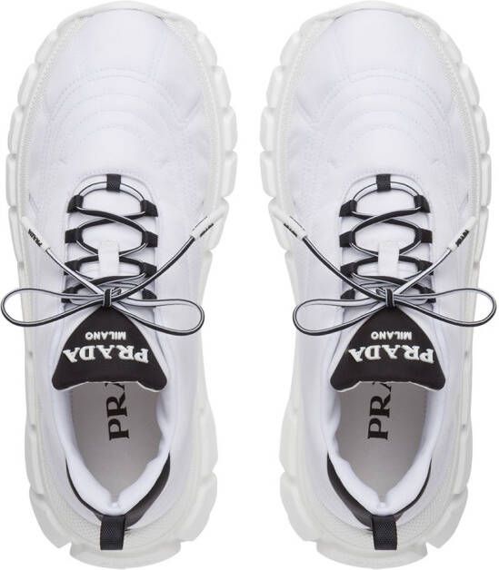 Prada lace-up platform sneakers White