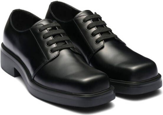 Prada leather Derby shoes Black