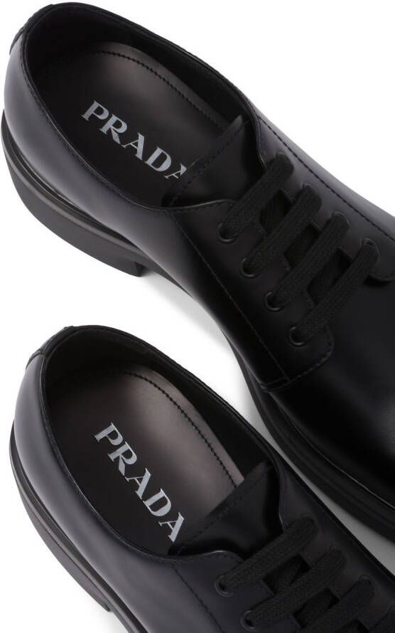 Prada leather Derby shoes Black