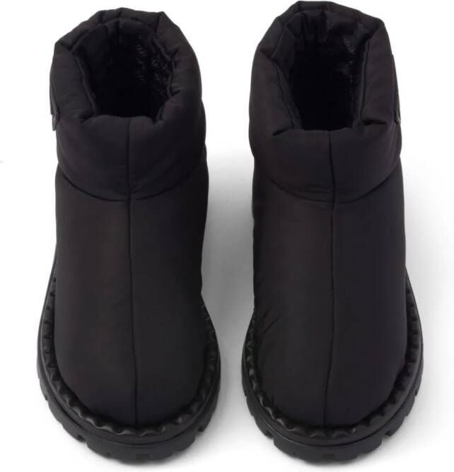 Prada logo-appliqué padded ankle boots Black